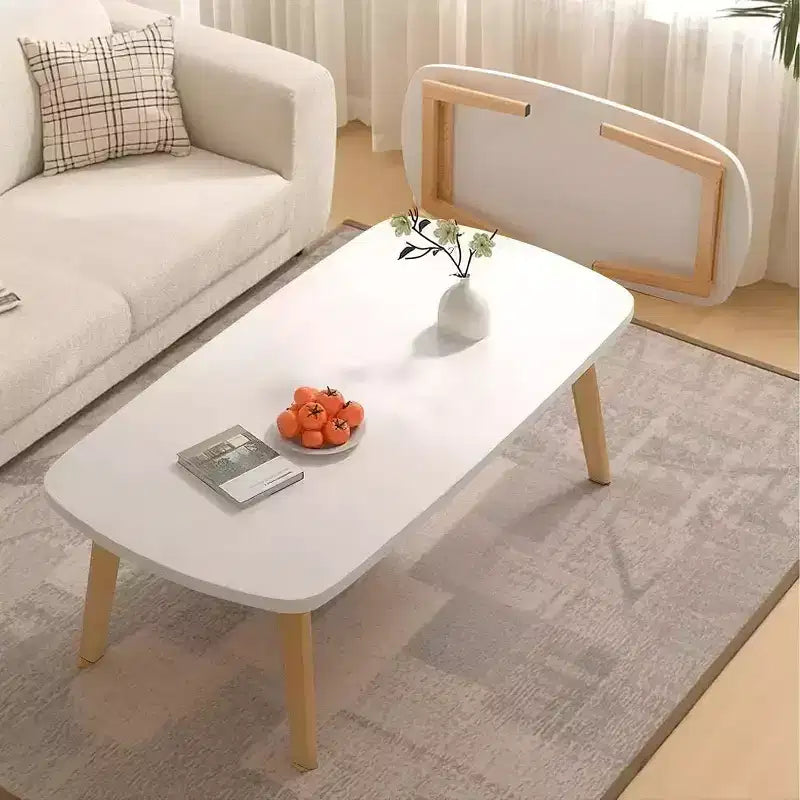 Wooden Coffee Table, Laptop Table for Small Spaces, Low Study Table for Floor Sitting for Living Room, Bedroom, Office, Department