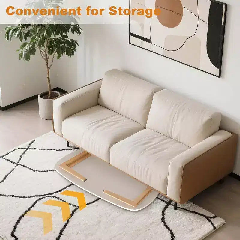 Wooden Coffee Table, Laptop Table for Small Spaces, Low Study Table for Floor Sitting for Living Room, Bedroom, Office, Department