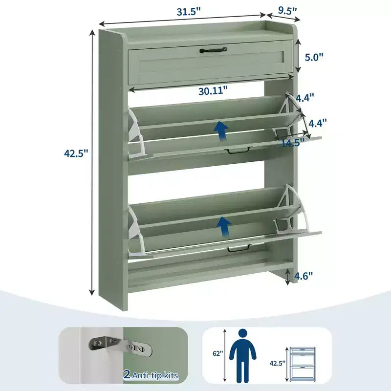 Modern Turn-Drawer Cabinet, Space-Saving Storage for Entryways, Durable and Stylish, Easy Assembly, Ideal for Busy Households