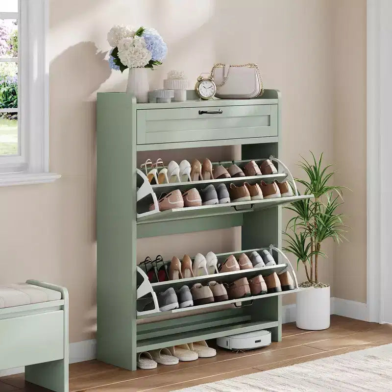 Modern Turn-Drawer Cabinet, Space-Saving Storage for Entryways, Durable and Stylish, Easy Assembly, Ideal for Busy Households