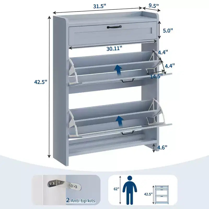 Modern Turn-Drawer Cabinet, Space-Saving Storage for Entryways, Durable and Stylish, Easy Assembly, Ideal for Busy Households