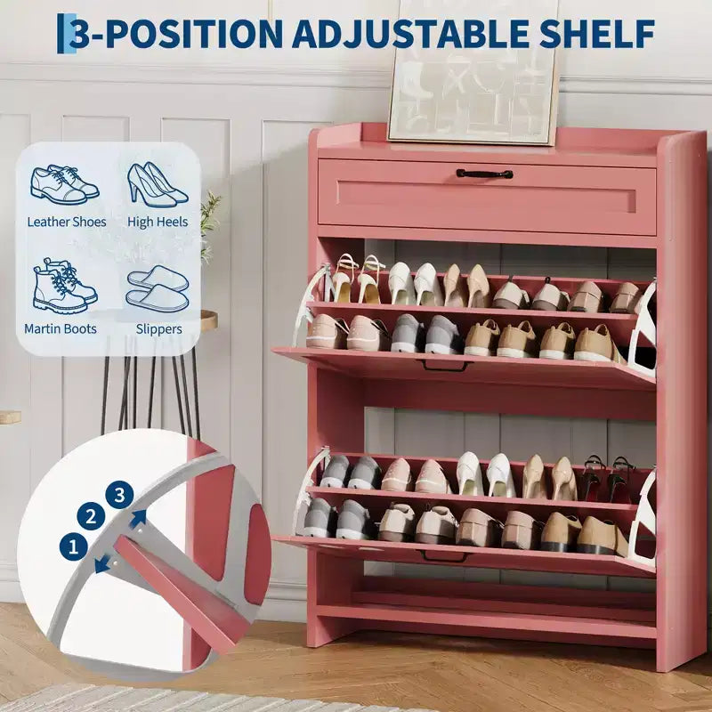 Modern Turn-Drawer Cabinet, Space-Saving Storage for Entryways, Durable and Stylish, Easy Assembly, Ideal for Busy Households