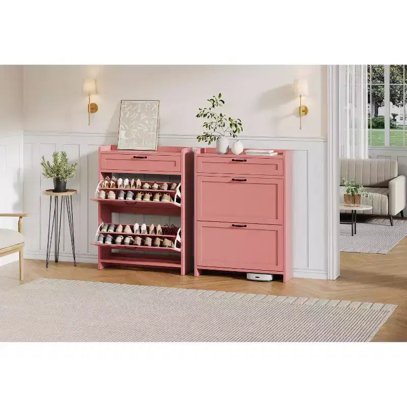 Modern Turn-Drawer Cabinet, Space-Saving Storage for Entryways, Durable and Stylish, Easy Assembly, Ideal for Busy Households