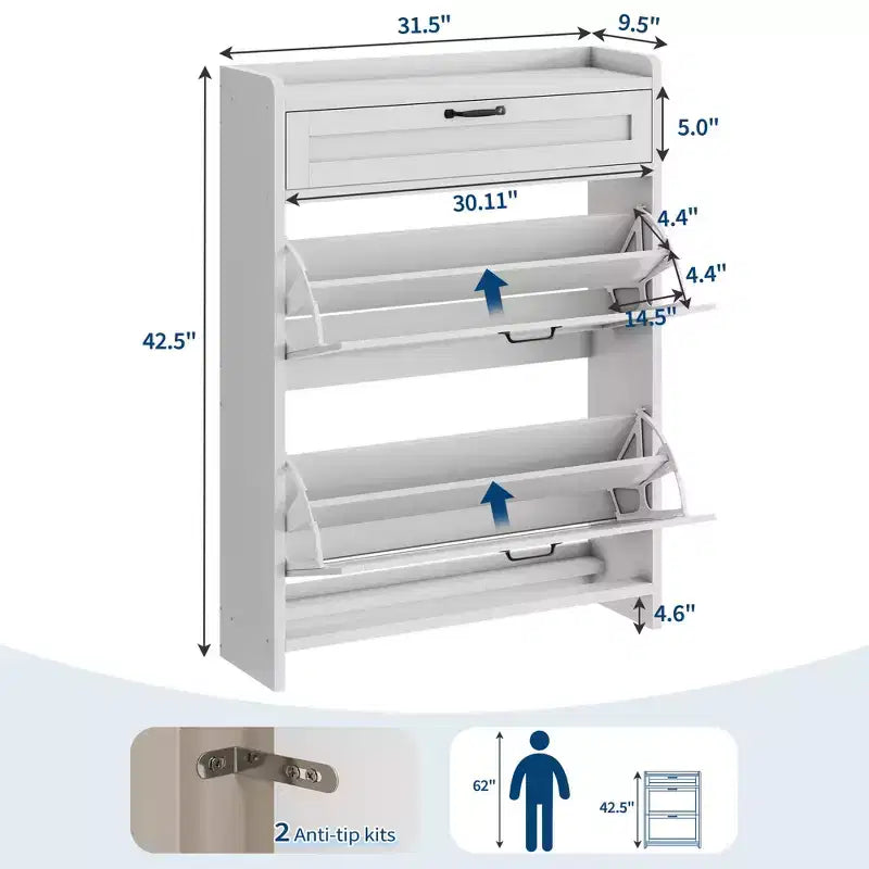 Modern Turn-Drawer Cabinet, Space-Saving Storage for Entryways, Durable and Stylish, Easy Assembly, Ideal for Busy Households