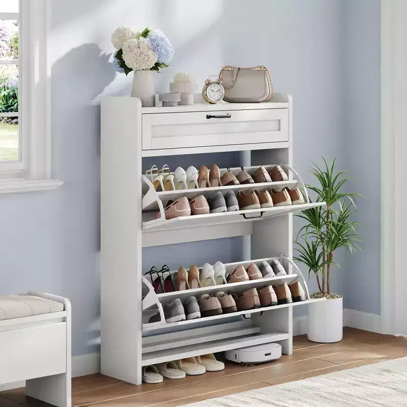 Modern Turn-Drawer Cabinet, Space-Saving Storage for Entryways, Durable and Stylish, Easy Assembly, Ideal for Busy Households
