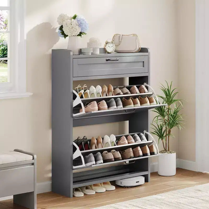 Modern Turn-Drawer Cabinet, Space-Saving Storage for Entryways, Durable and Stylish, Easy Assembly, Ideal for Busy Households