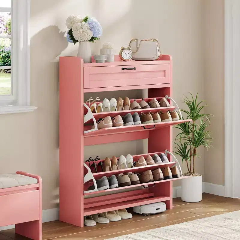 Modern Turn-Drawer Cabinet, Space-Saving Storage for Entryways, Durable and Stylish, Easy Assembly, Ideal for Busy Households