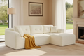 VASAGLE 108.3 Inches Boneless Couch with Chaise, with Deep Seat, L-Shape Corduroy Sofa for Living Room, Right-Facing Chaise