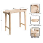 Tavolo in legno, 96,5 × 35,6 × 76,2 cm, Naturale