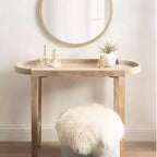 Tavolo in legno, 96,5 × 35,6 × 76,2 cm, Naturale