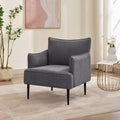 Chair, Modern Corduroy Fabric Armchair with Soft Padded Armrest, 300 Lbs Capacity Sofa Chair with Tapered Metal Legs for Living Room, Bedroom