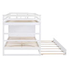 Letto a castello Full (adatto a materasso di circa 137 × 191 cm) su Full (adatto a materasso di circa 137 × 191 cm) con scale contenitore e letto estraibile