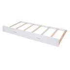 Letto a castello Full (adatto a materasso di circa 137 × 191 cm) su Full (adatto a materasso di circa 137 × 191 cm) con scale contenitore e letto estraibile