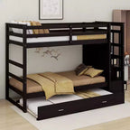Full (fits approx. 137 × 191 cm mattress) Over Full (fits approx. 137 × 191 cm mattress) Bunk Bed with Storage Stairs and Trundle