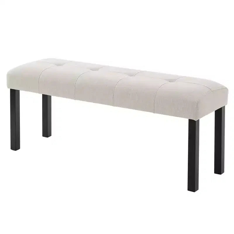 47.24 Modern Linen Dining Bench with Style and Versatile Use