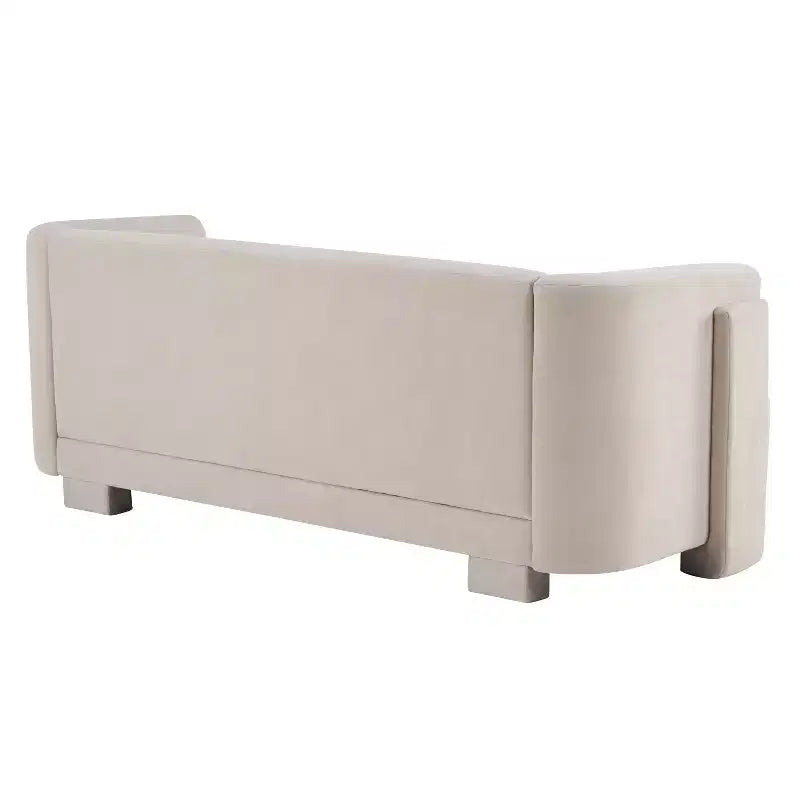 77.56 Modern 3-Seat Wood Upholstered Sofa
