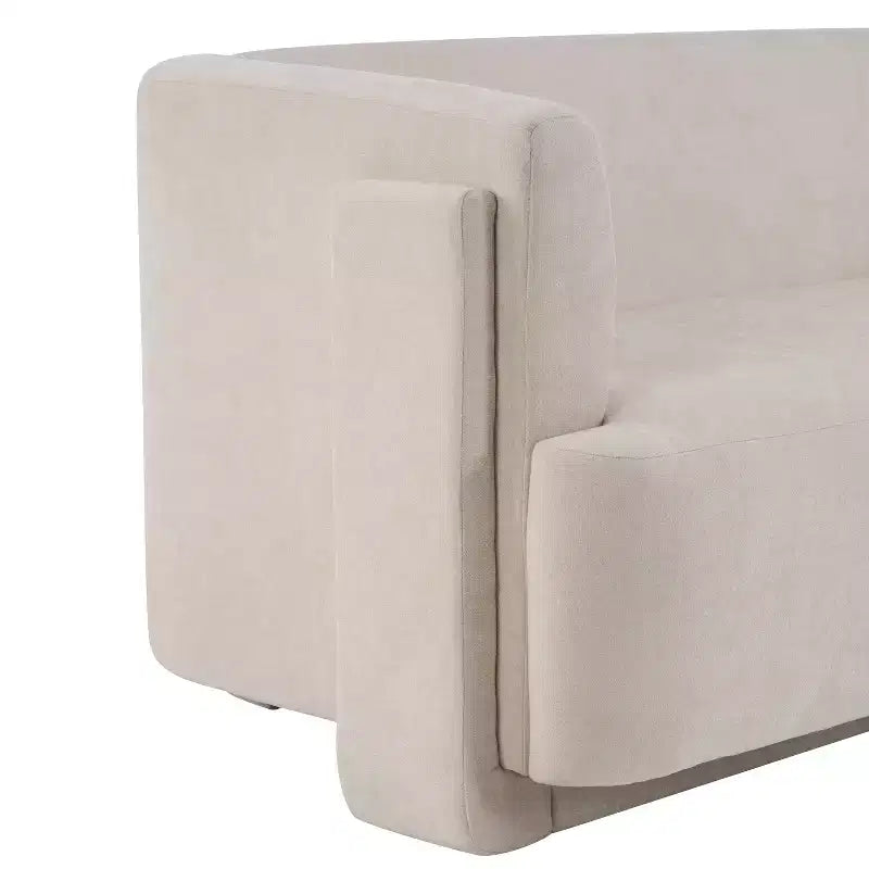 77.56 Modern 3-Seat Wood Upholstered Sofa