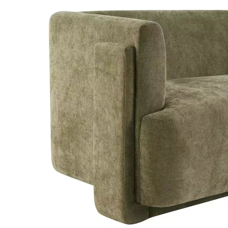 77.56 Modern 3-Seat Wood Upholstered Sofa
