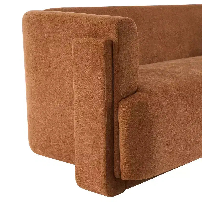 77.56 Modern 3-Seat Wood Upholstered Sofa