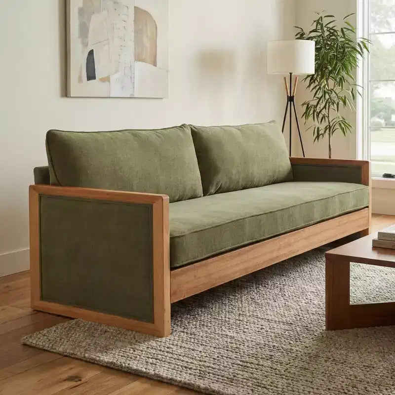 77.8'' Modern Chenille Upholstered 3-Seater Sofa