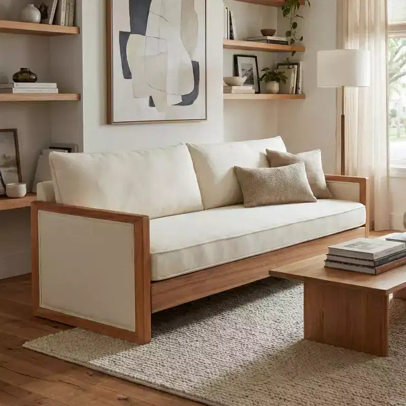 77.8'' Modern Chenille Upholstered 3-Seater Sofa