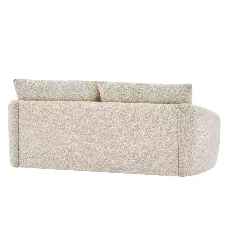 75-Inch Curved Upholstered Sofa with Wood Frame