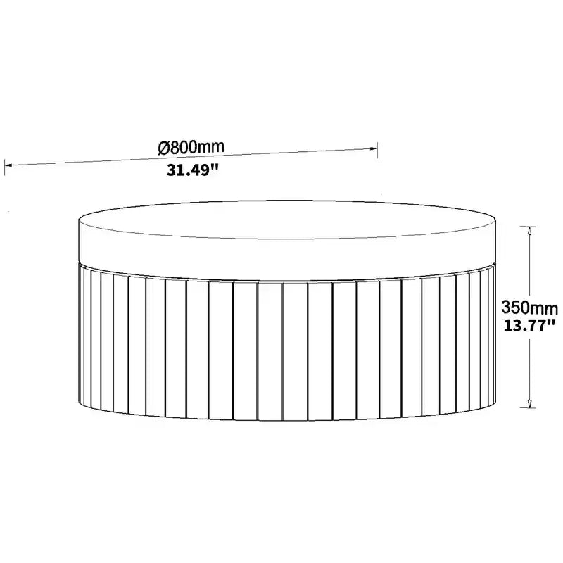 Modern Round Storage Coffee Table with Hidden Compartment