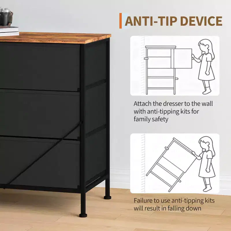 70 Inch TV Stands for Living Room, 12 Fabric Drawers, Charging Station, Long Entertainment Center Up to 80 Inch TV, Media Table with Storage