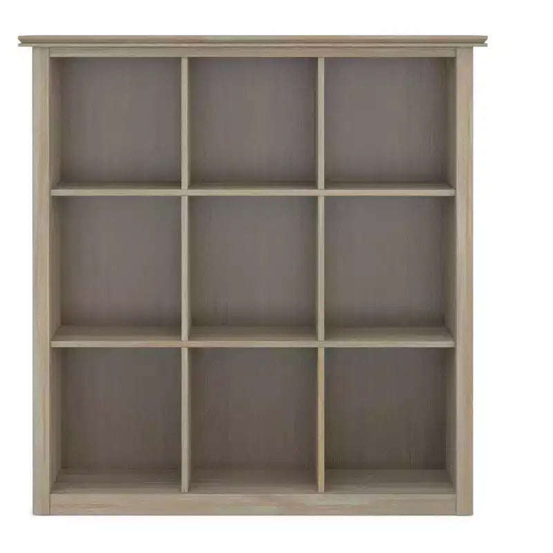 WOOD 45 inch x 43 inch Transitional 9 Cube Bookcase and Storage Unit