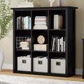 WOOD 45 inch x 43 inch Transitional 9 Cube Bookcase and Storage Unit