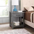 HomeStock Rectangle Metal Nighstand For Living Room and Bedroom