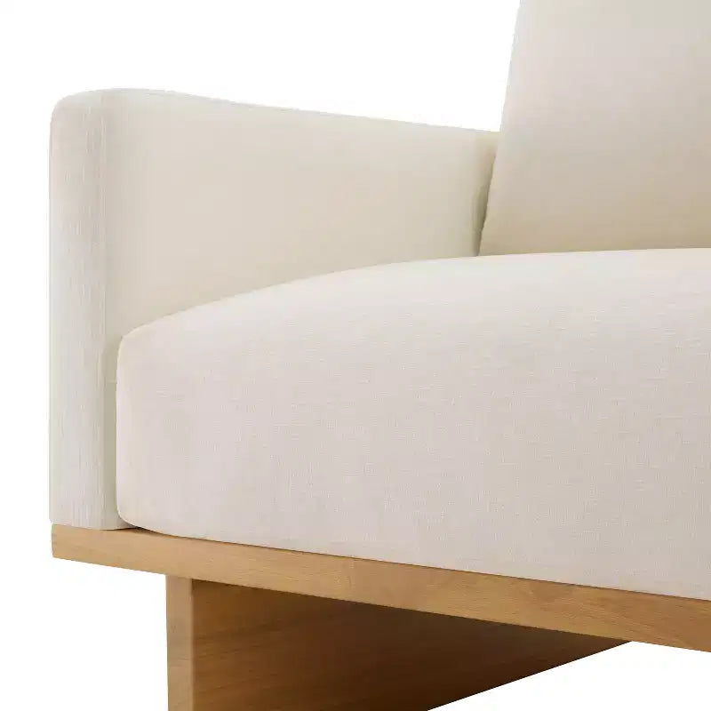Modern Boucle Upholstered Chair with Soft Cushion