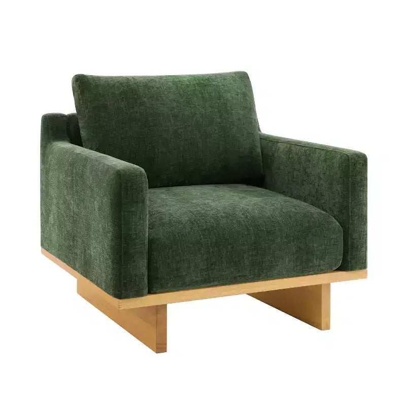 Modern Boucle Upholstered Chair with Soft Cushion