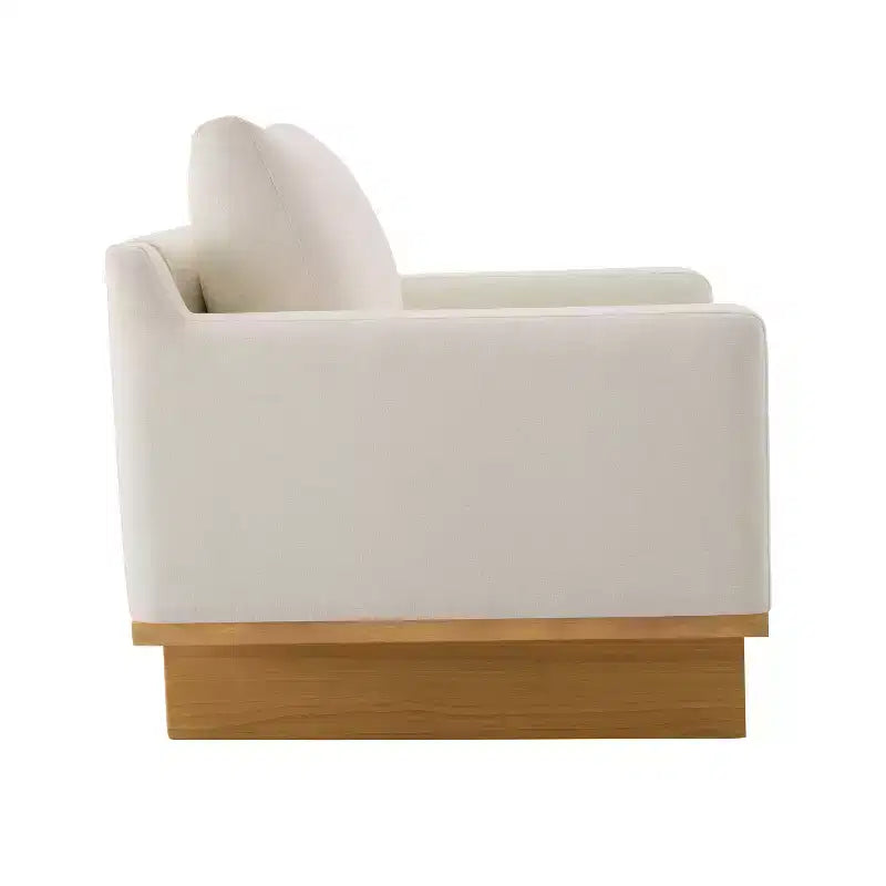 Modern Boucle Upholstered Chair with Soft Cushion