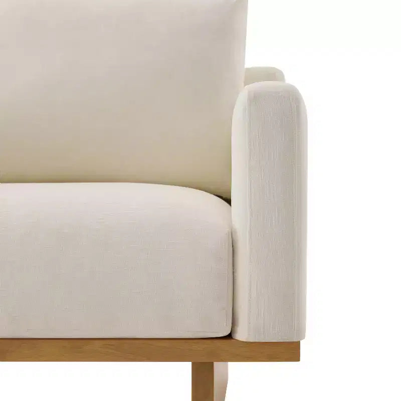 Modern Boucle Upholstered Chair with Soft Cushion