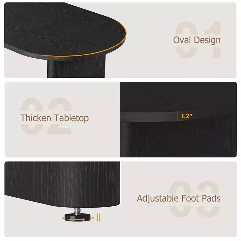 Dining Table Seats 6-8, Kitchen Table, 63 Long, Choose Color for Dining Room or Living Room