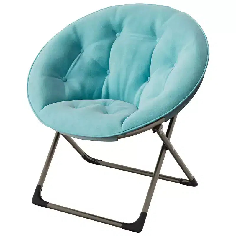 Large Comfortable Flower Chair for Adults, Cotton Cushioned Armchair with Metal Frame for Bedroom, Game Room & Small Spaces