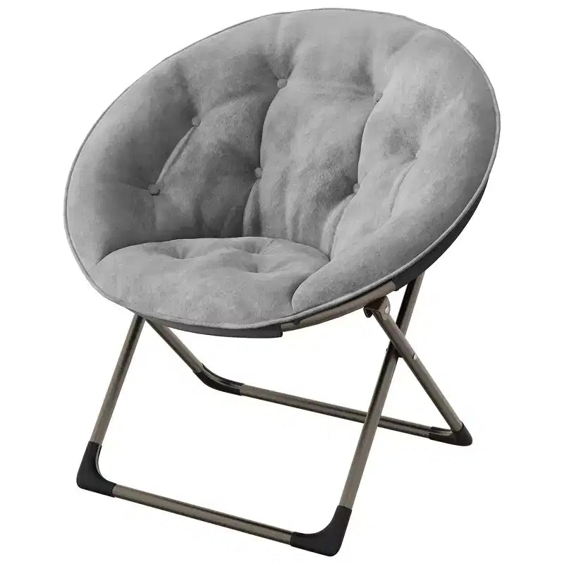 Large Comfortable Flower Chair for Adults, Cotton Cushioned Armchair with Metal Frame for Bedroom, Game Room & Small Spaces