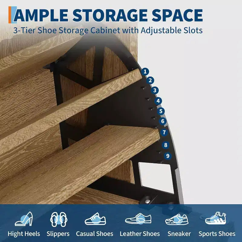 Modern recessed cabinet, suitable for entryways, 48-inch tall narrow rack with storage drawers, 2 flip-top drawers and adjustable shelves.