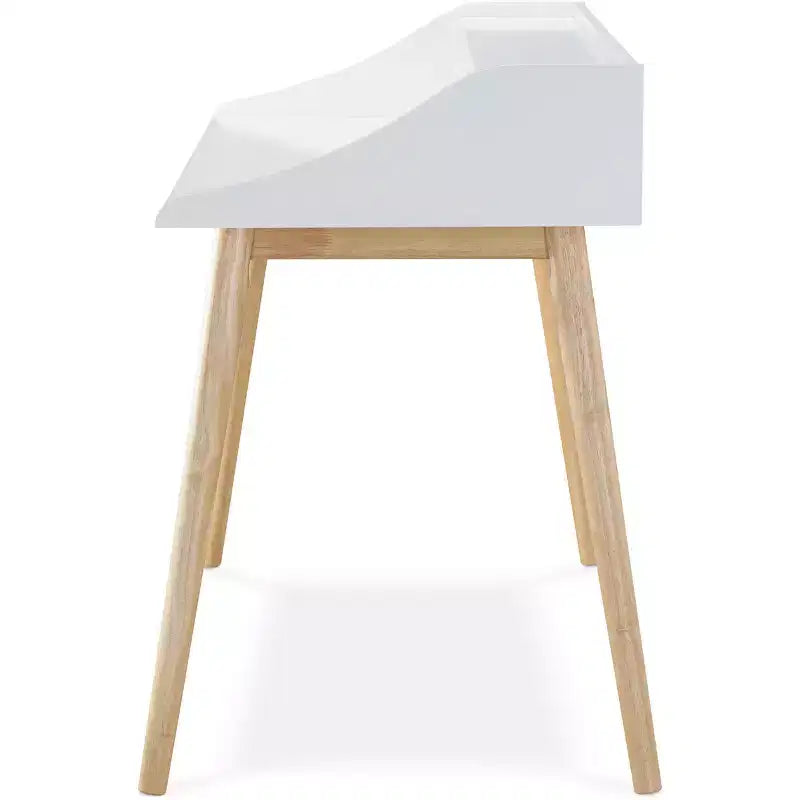 Desk White - : Mid-Century Modern, Open Storage, Legs
