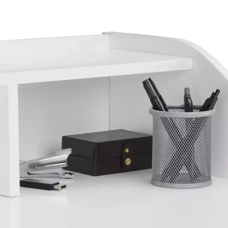 Desk White - : Mid-Century Modern, Open Storage, Legs