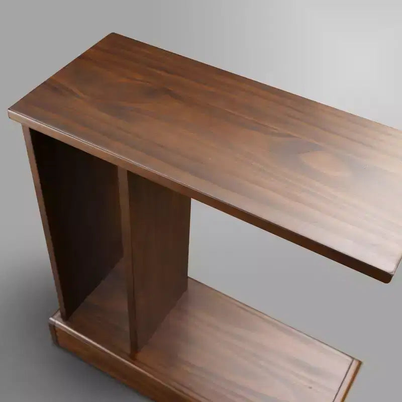 C Table with Concealed Drawer: Secure Storage, Side Shelf