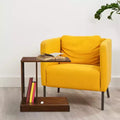 C Table with Concealed Drawer: Secure Storage, Side Shelf