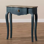 Tavolo in Abete Finitura Classica e Provinciale Blu: Design Affusolato e Grazioso, Ideale per Piccoli Spazi