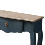 Tavolo in Abete Finitura Classica e Provinciale Blu: Design Affusolato e Grazioso, Ideale per Piccoli Spazi