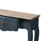 Tavolo in Abete Finitura Classica e Provinciale Blu: Design Affusolato e Grazioso, Ideale per Piccoli Spazi
