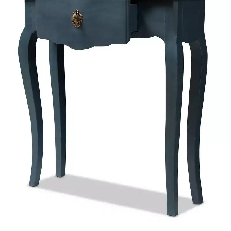 Tavolo Classico e Provinciale con Finitura Abete Blu - : Design Affusolato ed Elegante, Ideale per Spazi Piccoli