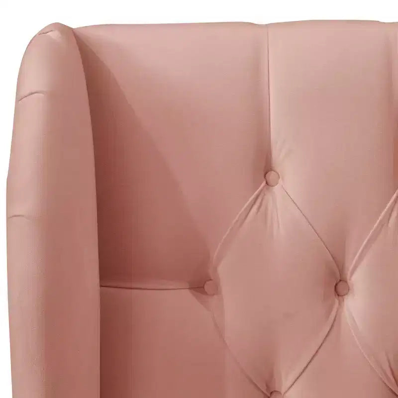 Velvet Upholstered Wingback Bed