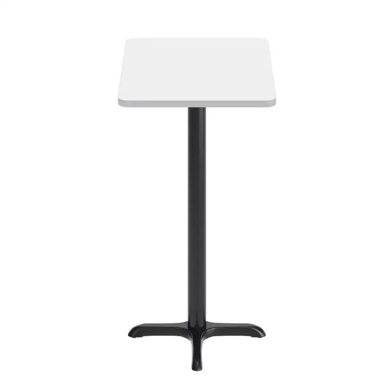 24'' x 30'' Rectangular Laminate Table Top with 22'' x 22'' Bar Height Table Base