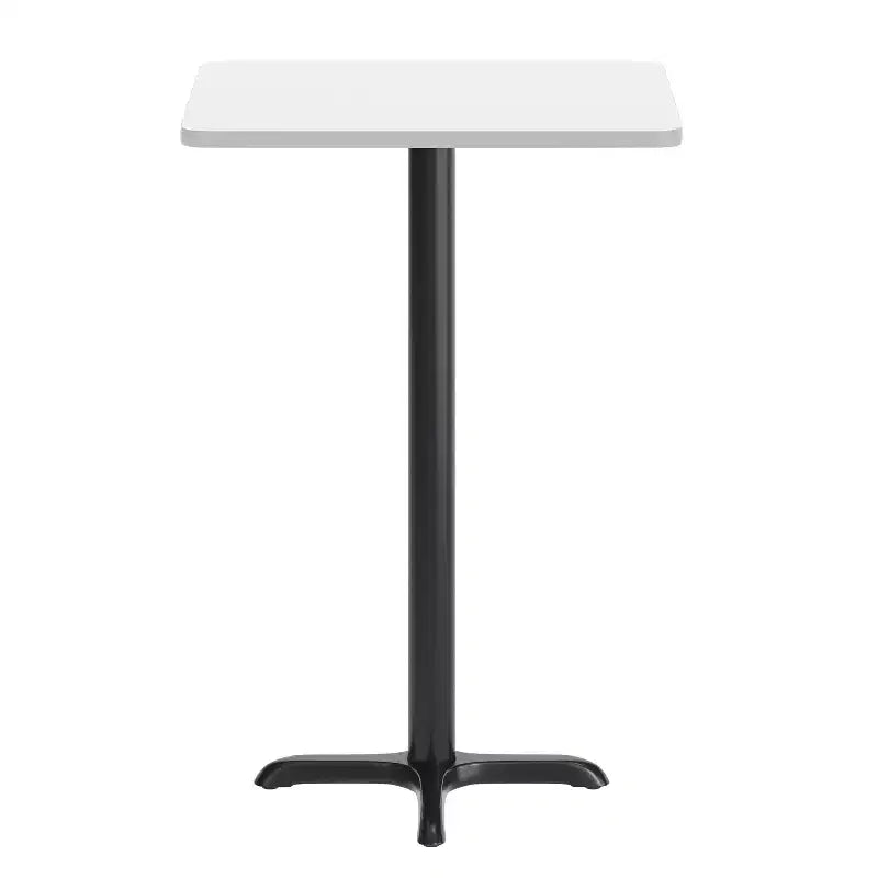 24'' x 30'' Rectangular Laminate Table Top with 22'' x 22'' Bar Height Table Base